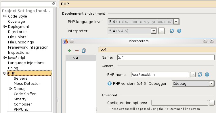 phpstorm-php-interpreter-settings